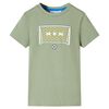 T-shirt infantil caqui-claro 128