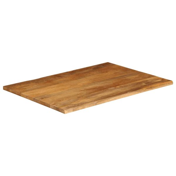 vidaXL Tampo de mesa c/ borda viva 90x80x2,5 cm mangueira maci&ccedil;a