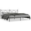 vidaXL Estrutura de cama com cabeceira 200x200 cm metal preto