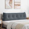 vidaXL Travesseiro para Costas Cinza Escuro 160 x 24 x 50 cm Veludo