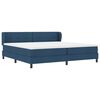 vidaXL Cama Box com colch&atilde;o com cabeceira Azul 200 x 200 cm tecido