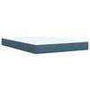vidaXL Cama boxspring com colch&atilde;o 140x190 cm veludo azul