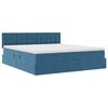 vidaXL Cama com Armazenamento com colch&atilde;o Azul Escuro 90 x 200 cm