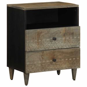 vidaXL Mesa de cabeceira cinzento claro 50x33x60 cm