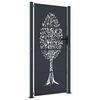 vidaXL Port&atilde;o de jardim antracite 100x200 cm a&ccedil;o design &aacute;rvore