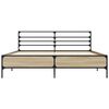 vidaXL Estrutura de cama 160x200 cm derivados madeira/metal