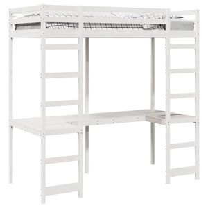 vidaXL Estrutura de cama loft Branco 90 x 190 cm