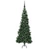 vidaXL &Aacute;rvore de Natal artificial de canto Verde 180 cm PVC e Metal