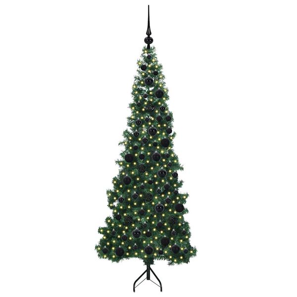 vidaXL &Aacute;rvore de Natal artificial de canto Verde 180 cm PVC e Metal