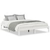 vidaXL Cama extra longa sem colch&atilde;o 160x210 cm pinho maci&ccedil;o branco
