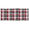 vidaXL Cadeiras de jardim c/ almofad&otilde;es xadrez vermelho 2 pcs teca