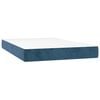 vidaXL Cama boxspring com colch&atilde;o 120x200 cm veludo azul-escuro