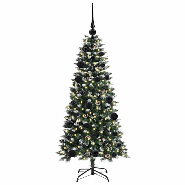 vidaXL &Aacute;rvore de Natal Artificial Verde 120 cm PVC, Pl&aacute;stico e A&ccedil;o