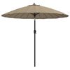 vidaXL Guarda-sol de exterior mastro alum&iacute;nio 270 cm cinza-acastanhado