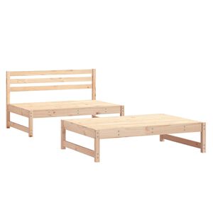 vidaXL 2 pcs conjunto lounge de jardim madeira de pinho maci&ccedil;a