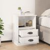 vidaXL Mesa de cabeceira 43x36x60 cm branco brilhante