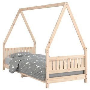 vidaXL Estrutura de cama infantil 80x200 cm madeira de pinho maci&ccedil;a