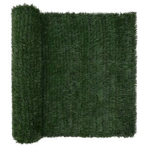 vidaXL Cerca Artificial Verde-Escuro 1,5 x 4 m PVC e A&ccedil;o