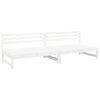 vidaXL Sof&aacute;s de centro para jardim 2 pcs 120x80 cm pinho maci&ccedil;o branco