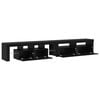 vidaXL Gabinete para TV 2 pcs Carvalho Preto 260 x 37 x 40 cm