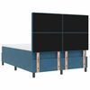 vidaXL Cama Box com colch&atilde;o Azul Escuro 140 x 190 cm tecido