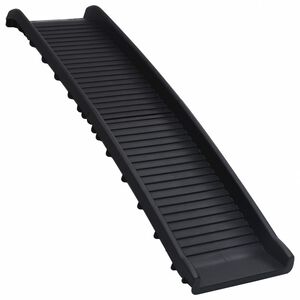 vidaXL Rampa para c&atilde;es dobr&aacute;vel 155,5x40x15,5 cm preto