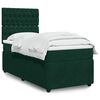 vidaXL Cama com molas/colch&atilde;o 90x200 cm veludo verde-escuro