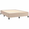 vidaXL Estrutura de cama 140x190 cm couro artificial cappuccino
