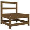 vidaXL 3 pcs conjunto lounge jardim madeira pinho maciça castanho-mel