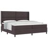 vidaXL Cama Box com almofada Manual Marrom Escuro 200 x 200 cm tecido