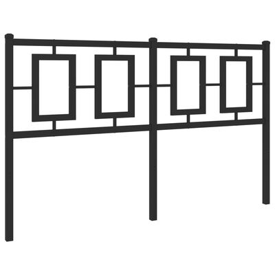 vidaXL Cabeceira de cama 135 cm metal preto