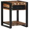 vidaXL Mesa lateral multicor 40x40x50 cm madeira maci&ccedil;a recuperada
