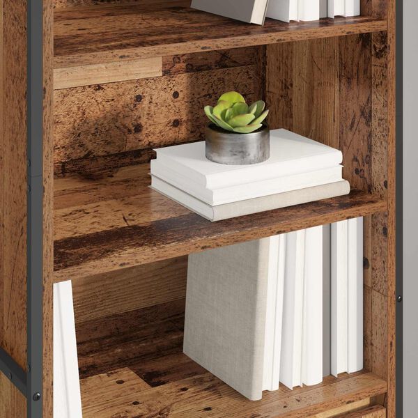 vidaXL Arm&aacute;rios Altos 2 pcs Madeira Antiga 60 x 36 x 200 cm