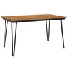 vidaXL Mesa jardim c/ pernas estilo grampo 140x80x75 cm ac&aacute;cia maci&ccedil;a