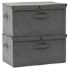 vidaXL Caixas de arruma&ccedil;&atilde;o 2 pcs 50x30x25 cm tecido antracite