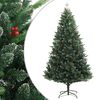 vidaXL &Aacute;rvore de Natal artificial articulada c/ bagas vermelhas 180 cm