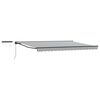 vidaXL Toldo Retr&aacute;til El&eacute;trico Antracite e Branco 5 &times; 3,5 m