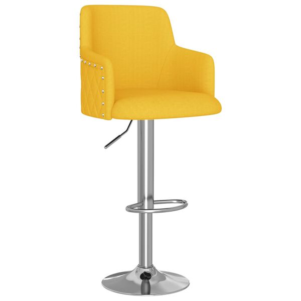 vidaXL Bancos de bar 2 pcs tecido amarelo mostarda