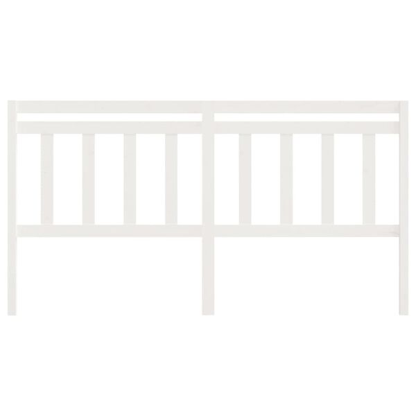 vidaXL Cabeceira de cama 186x4x100 cm pinho maci&ccedil;o branco