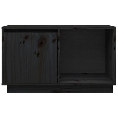 vidaXL Móvel de TV 74x35x44 cm madeira de pinho maciça preto