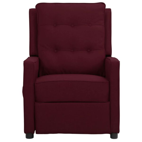 vidaXL Poltrona de massagens tecido roxo