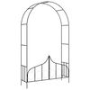 vidaXL Arco de jardim com port&atilde;o 138x40x238 cm ferro preto