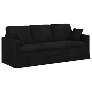 vidaXL Sof&aacute; Preto 198 x 78 x 80 cm Veludo
