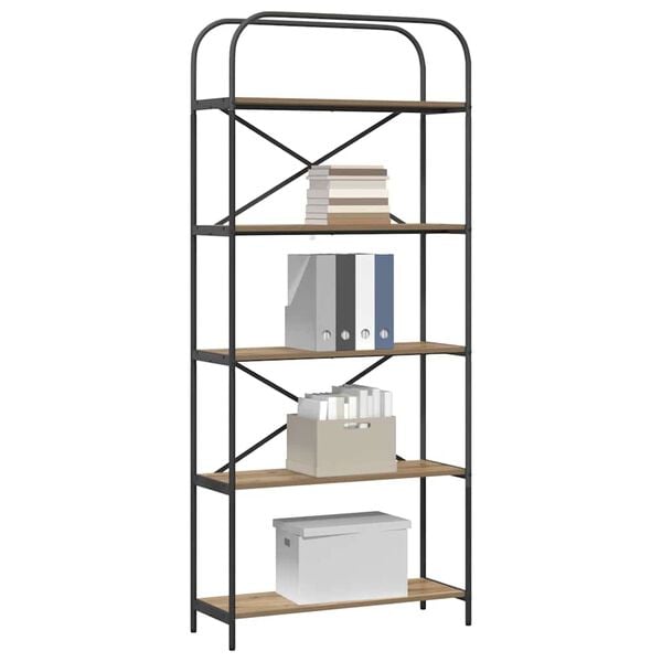 vidaXL Estante Carvalho Artesanal 80 x 30 x 183 cm Madeira processada