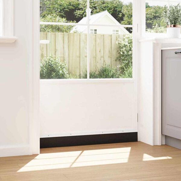 vidaXL Selos de Escovas para Porta com Parafuso 6 pcs Branco 100 cm