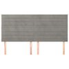 vidaXL Cabeceira Cinza Claro 180x5x118/128 cm Veludo