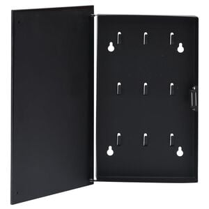 vidaXL Chaveiro com quadro magn&eacute;tico 30x20x4 cm preto