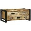 vidaXL Mesa de centro Castanho 90 x 50 x 38 cm Madeira de manga maci&ccedil;a