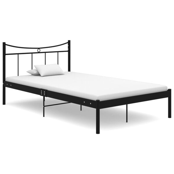 vidaXL Estrutura de cama 120x200 cm metal preto