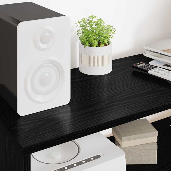 vidaXL Gabinete para TV Carvalho Preto 100 x 30 x 40 cm